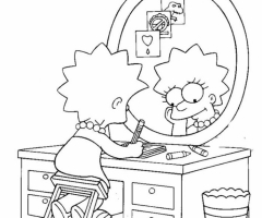 Coloriage Lisa Simpson