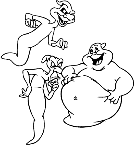 Coloriage fantômes casper
