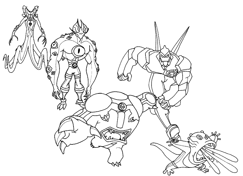 Coloriage ben 10 ultimate alien