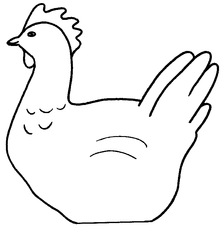 Coloriage poule en chocolat