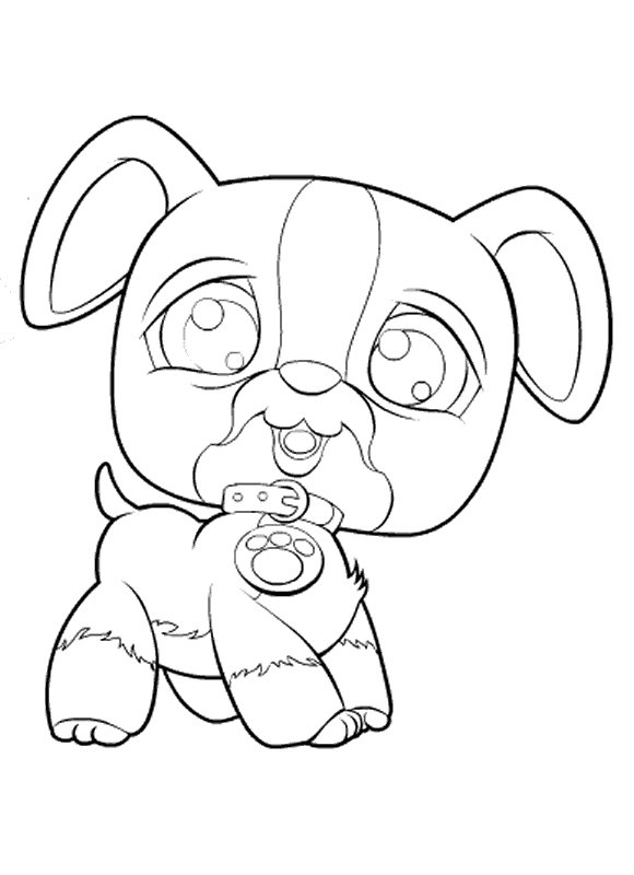 Coloriage Pet Shop chien