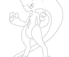 Coloriage Mega Pokemon Mewtwo