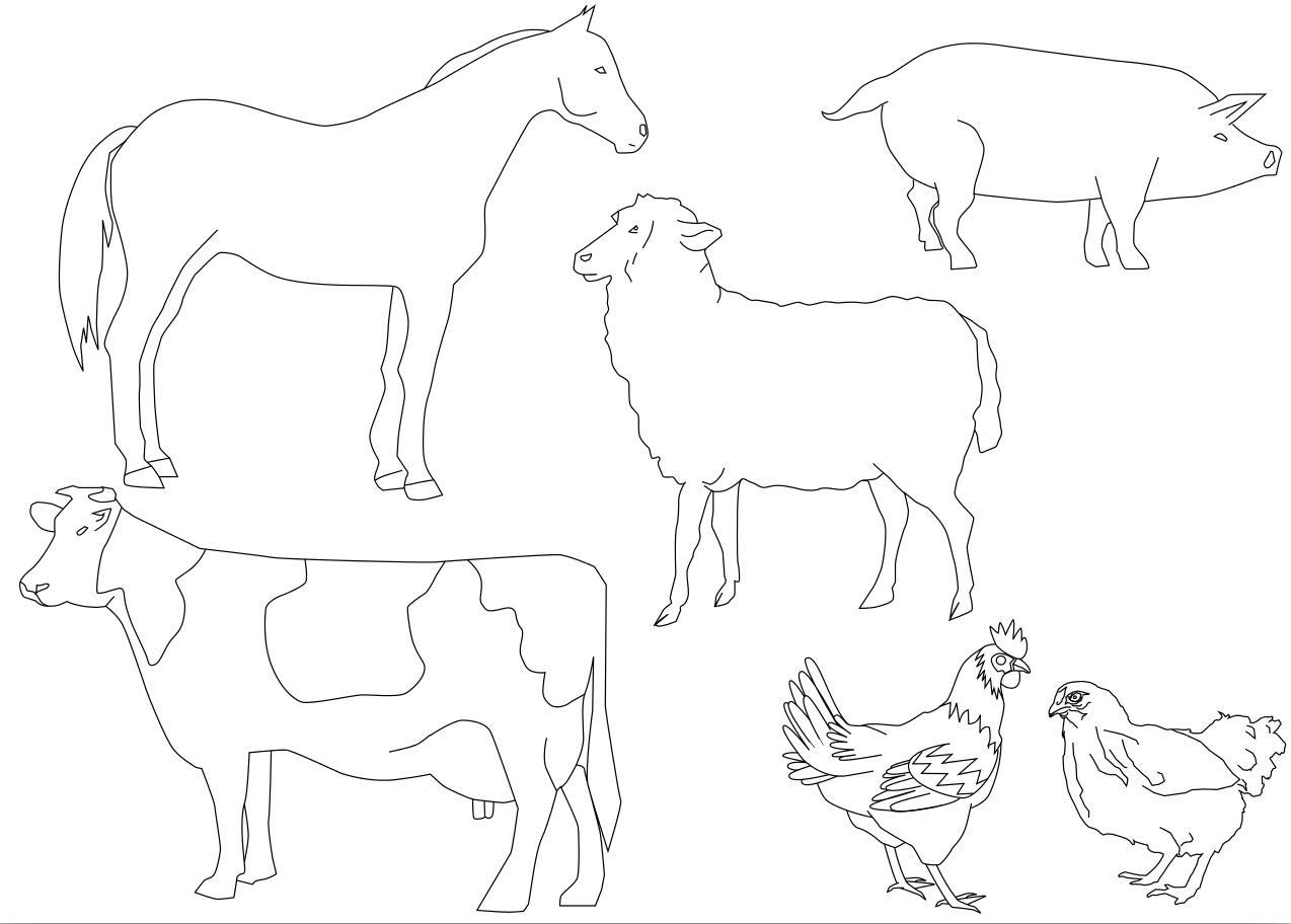Coloriage animaux de la ferme