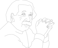 Coloriage Albert Einstein